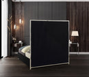 Milan Black Faux Leather King Bed