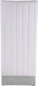 Porsha White Faux Leather Dining Chair