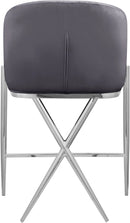 Xavier Grey Velvet Counter Stool