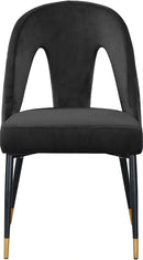 Akoya Black Velvet Dining Chair