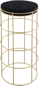 Rebar Black Velvet Bar Stool