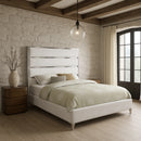 Zuma White Velvet King Bed