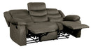 Discus Double Reclining Sofa in Brown 9526BR-3