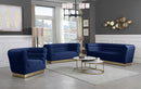 Bellini Navy Velvet Sofa