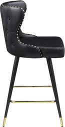 Hendrix Black Faux Leather Counter/Bar Stool