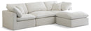 Plush Cream Velvet Standard Cloud Modular Sectional