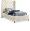 Soho White Bonded Leather Twin Bed