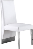 Porsha White Faux Leather Dining Chair