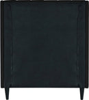 Eva Black Velvet Twin Bed