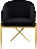 Xavier Black Velvet Dining Chair