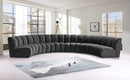 Infinity Grey Velvet 6pc. Modular Sectional
