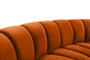 Infinity Cognac Velvet 3pc. Modular Sectional