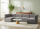 Quincy Grey Velvet Modular Sectional