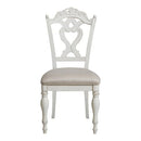 Cinderella Chair in Antique White with Grey Rub-Through