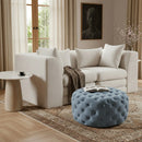 Addison Sky Blue Velvet Ottoman/Bench