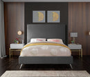 Jasmine Grey Velvet Full Bed
