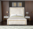 Dolce Cream Velvet King Bed (3 Boxes)