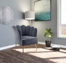 Jester Grey Velvet Accent Chair