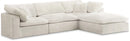 Cozy Cream Velvet Cloud Modular Sectional