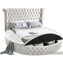 Luxus Cream Velvet King Bed (3 Boxes)