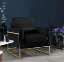 Mila Black Velvet Chair