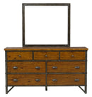 Holverson Mirror in Rustic Brown & Gunmetal 1715-6