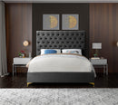 Cruz Grey Velvet King Bed