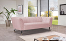 Beaumont Pink Velvet Sofa