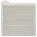 Quincy Cream Velvet Modular Corner Chair