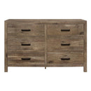 Mandan 6 Drawer Dresser in Weathered Pine 1910-5