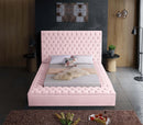 Bliss Pink Velvet Full Bed (3 Boxes)