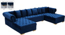 Presley Navy Velvet 3pc. Sectional