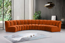 Infinity Cognac Velvet 5pc. Modular Sectional