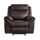 Aram Glider Reclining Chair in Brown 8206BRW-1