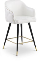 Barbosa White Faux Leather Counter/Bar Stool