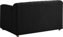 Naya Black Velvet Chair