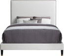 Harlie Cream Velvet Full Bed