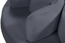 Circlet Grey Velvet Round Sofa Settee