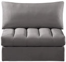 Jacob Grey Velvet Armless