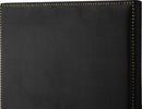 Harlie Black Velvet Twin Bed