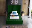 Kiki Green Velvet Twin Bed (3 Boxes)