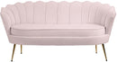 Gardenia Pink Velvet Loveseat