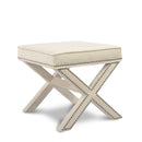 Nixon Cream Velvet Ottoman/Bench