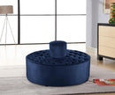 Banquet Navy Velvet Ottoman/Bench