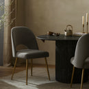 Logan Grey Velvet Dining Chair