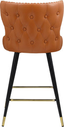 Hendrix Cognac Faux Leather Counter/Bar Stool