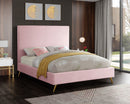 Jasmine Pink Velvet King Bed