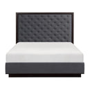 Larchmont Queen Upholstered Platform Bed in Charcoal 5424-1*