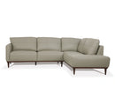 Tampa Airy Green Leather Sectional Sofa