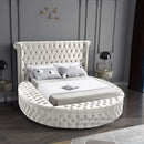 Luxus Cream Velvet King Bed (3 Boxes)